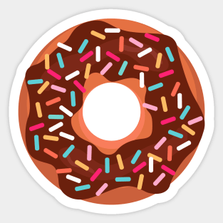 Chocolate donut with sprinkles Sticker